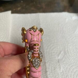 Chic Pink and Gold Elephant Bracelet